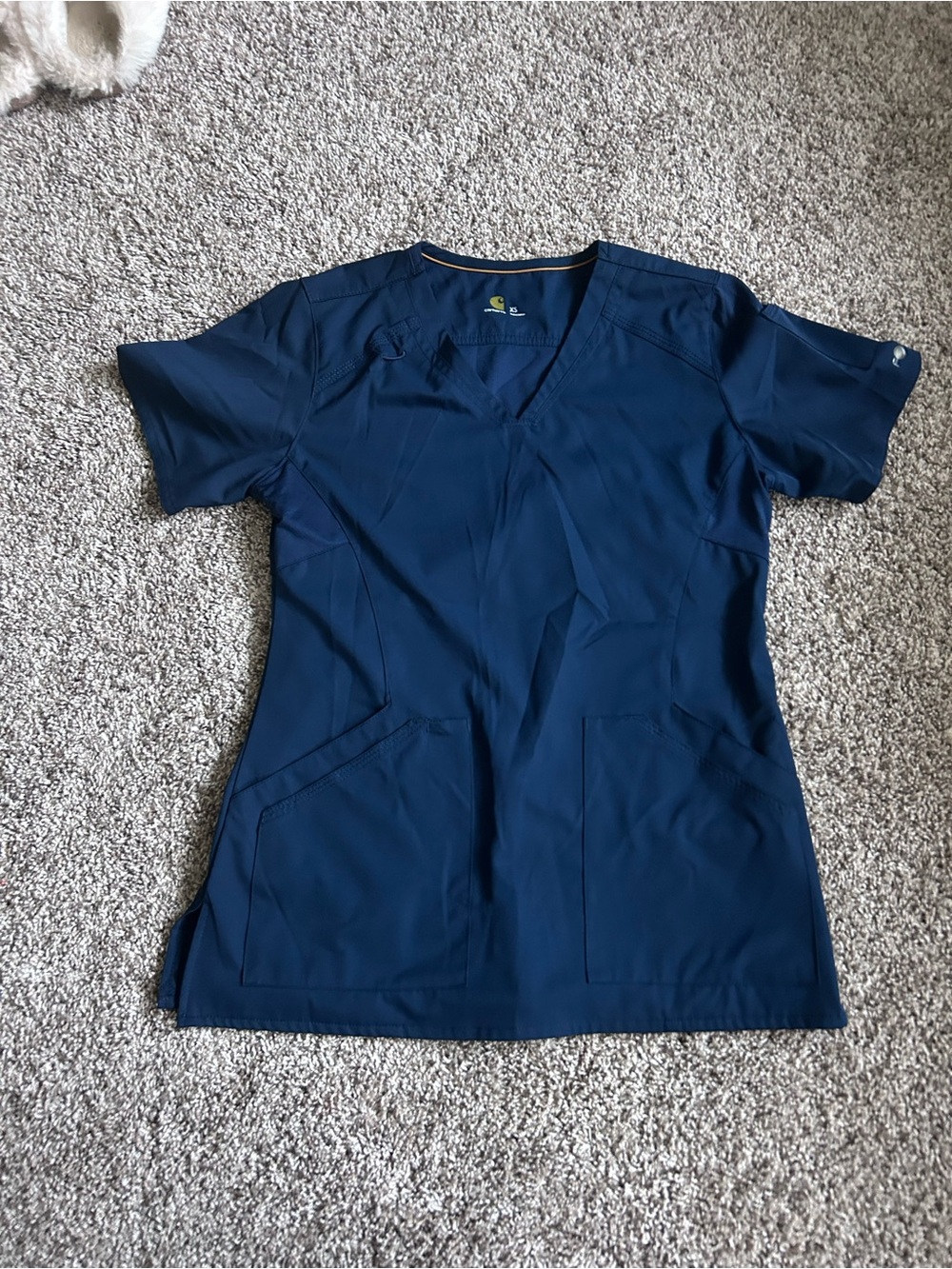 Carhartt Women’s Navy V-Neck Utility Scrub Top